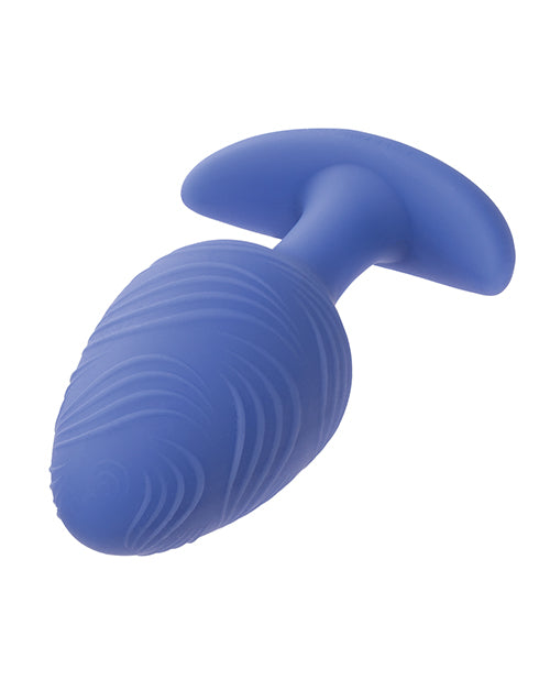 Cheeky Glow in the Dark Vibrating Butt Plug - Large Blue