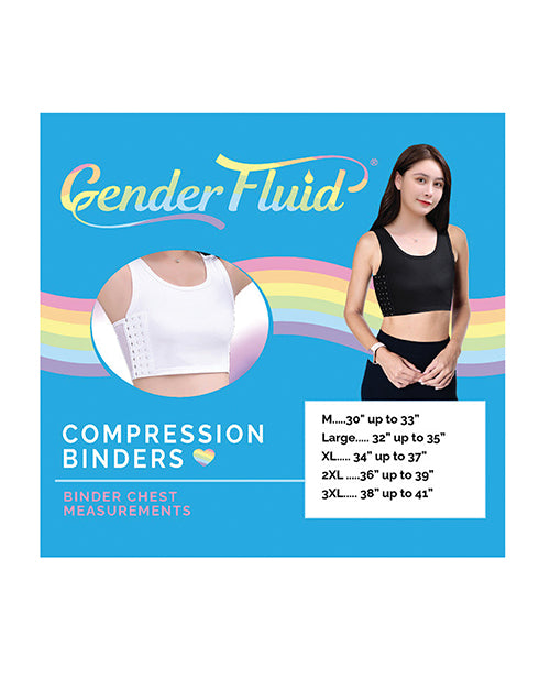 Gender Fluid Chest Compression Binder - L White