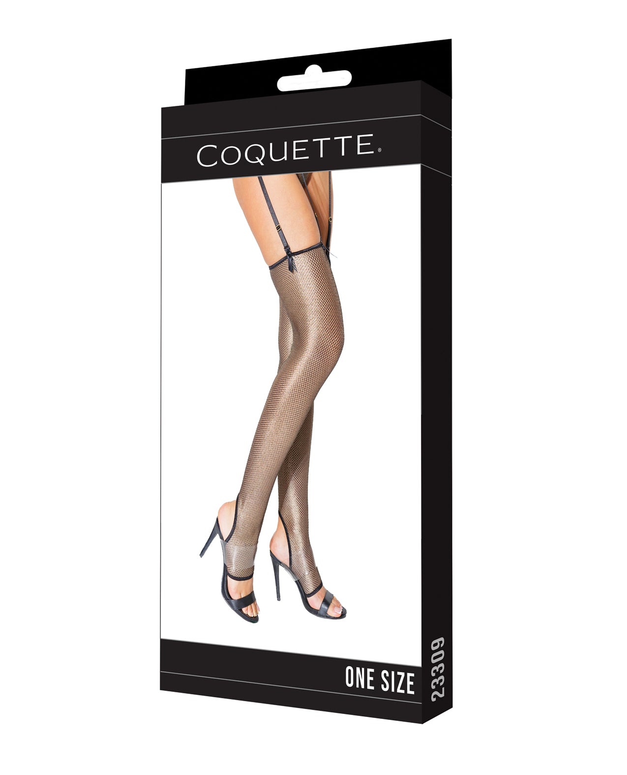 Holiday Metallic Fishnet Toeless Stocki