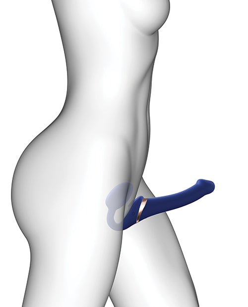 Strap On Me Multi Orgasm Bendable Strapless Strap On Medium - Night Blue