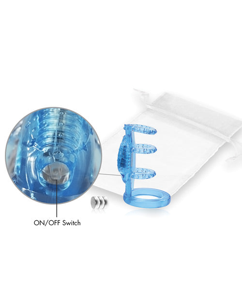 Doctor Love's Zinger Vibrating Cock Cage - Blue